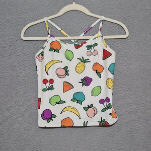 Hanna Andersson Girls Fruits Print Tankini Top Swimsuit Set 160cm 14-16